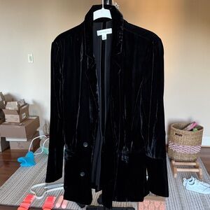 Treasure & Bond Black Velvet Blazer